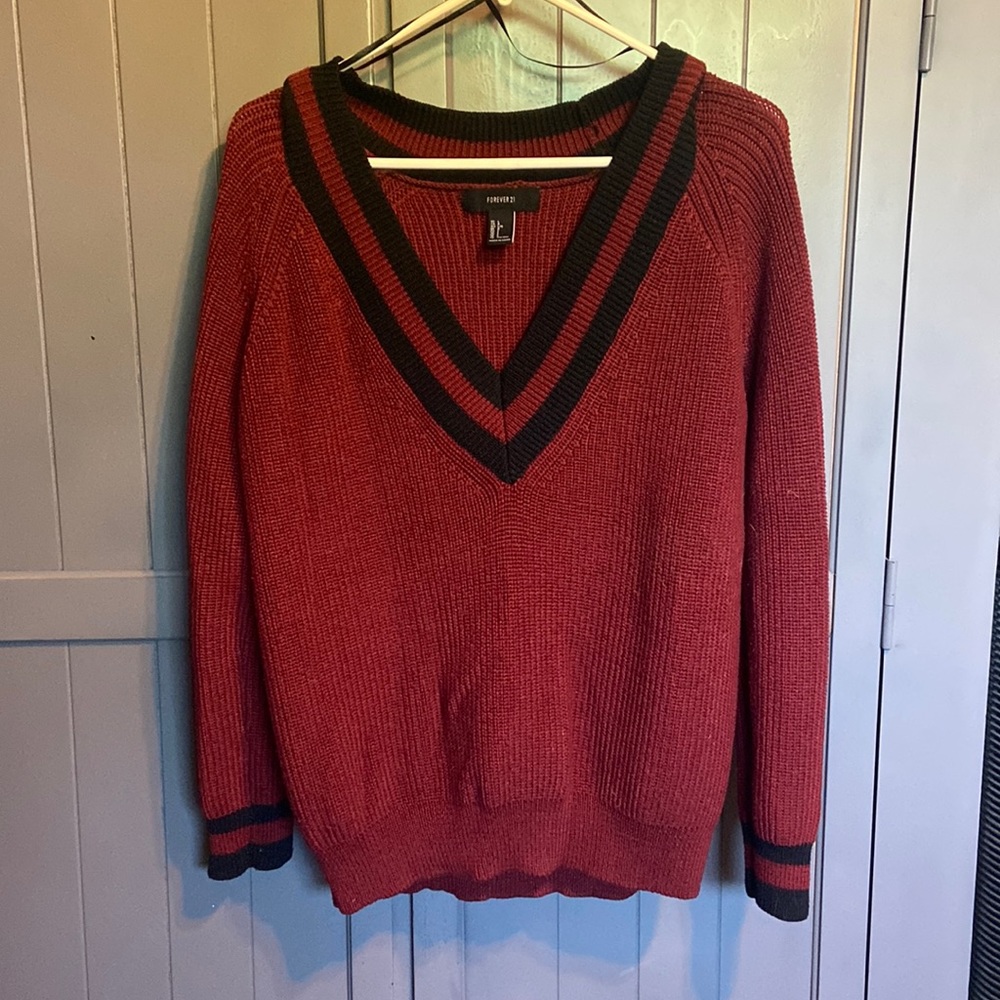 Womens Maroon Sweater